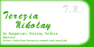 terezia mikolay business card